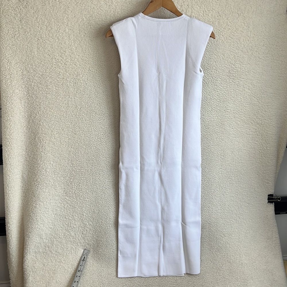 J Crew Sleeveless sweater-dress in stretch viscose blend Womens Small White - Picture 3 of 10